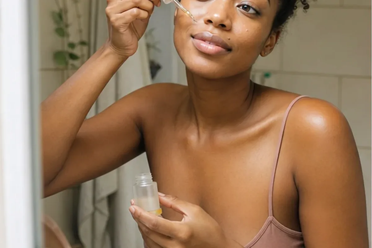 Hochwertige Beauty-Inszenierung zu Auswahlkriterien für Retinol-Serum für empfindliche Haut