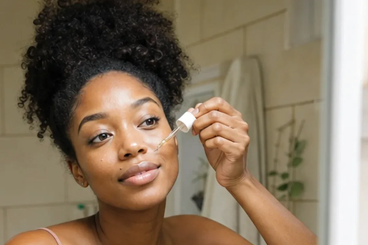 Hochwertige Beauty-Inszenierung zu Auswahlkriterien für Vitamin-C-Serum für unreine Haut