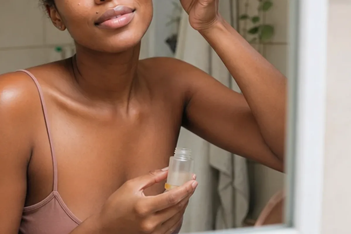 Authentische Beauty-Routine passend zum Thema Gesichtswasser bei Pigmentflecken