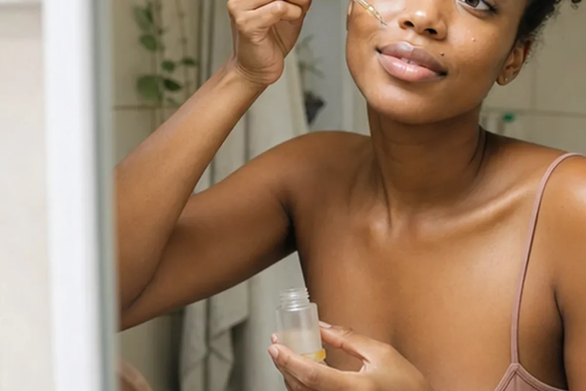 Authentischer Wohlfühlmoment passend zum Beauty-Thema Gesichtscreme für empfindliche Haut