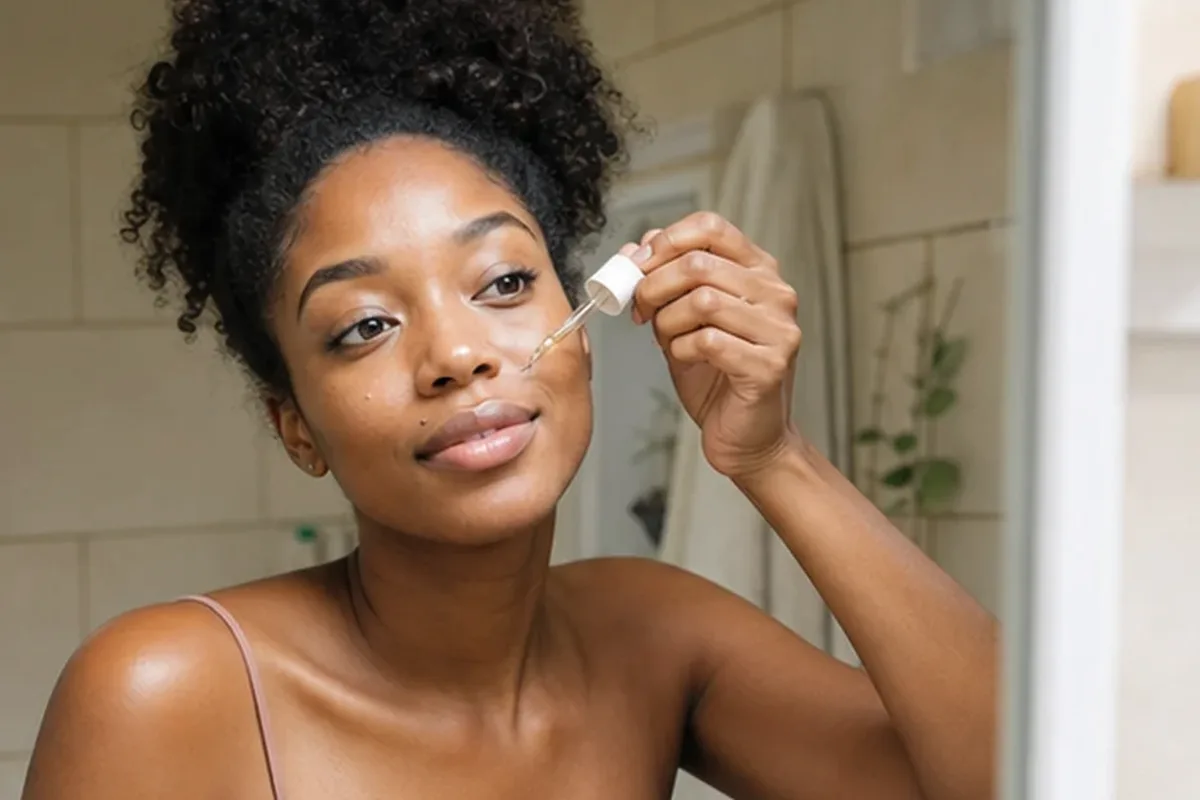 Authentische Beauty-Routine passend zum Thema Retinol-Serum für trockene Haut