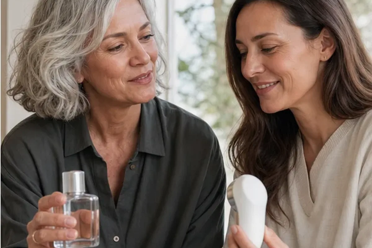Authentischer Wohlfühlmoment passend zum Beauty-Thema Kosmetikspiegel mit Premium-Anspruch