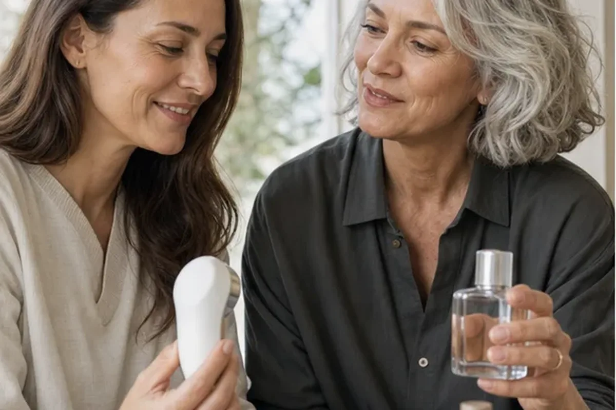 Authentischer Wohlfühlmoment passend zum Beauty-Thema Elektrische Zahnbürste bei kleinem Budget