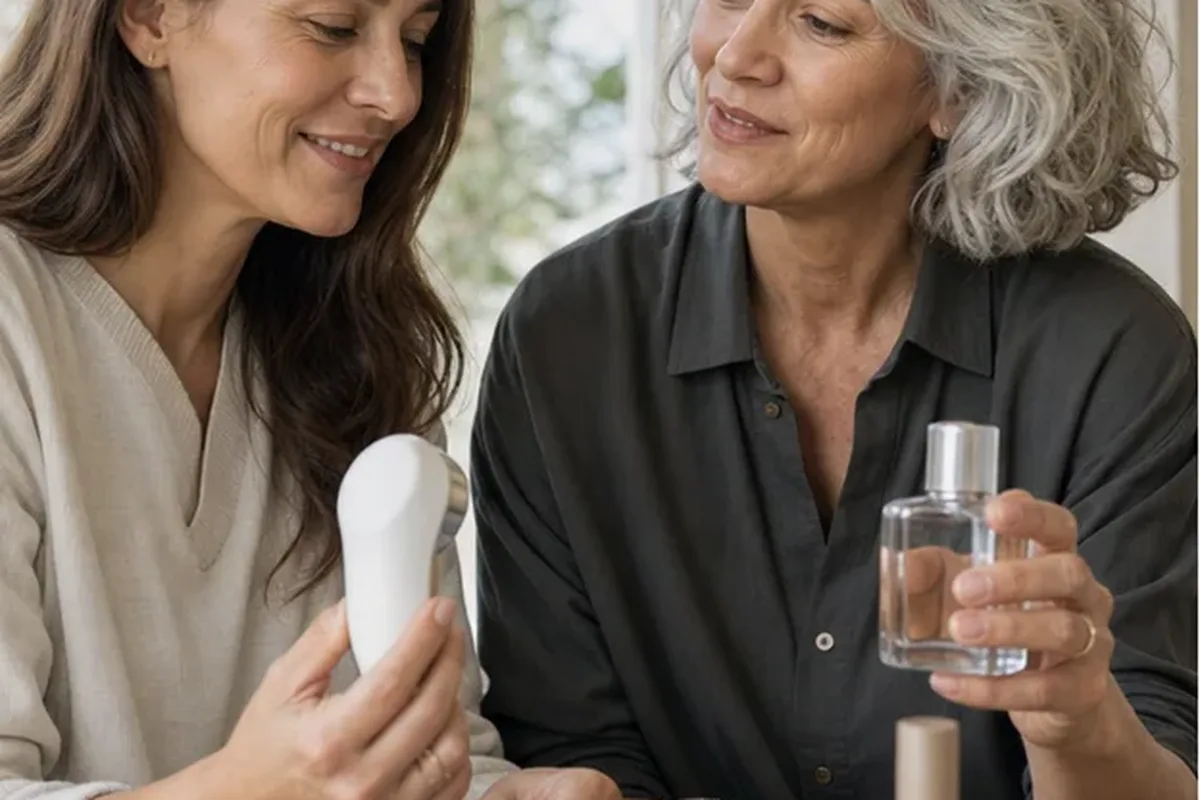Redaktioneller Beauty-Moment zur Ausgangslage bei Kosmetikspiegel für Reisen