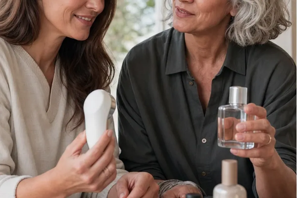 Authentische Beauty-Routine passend zum Thema Munddusche bei wenig Zeit