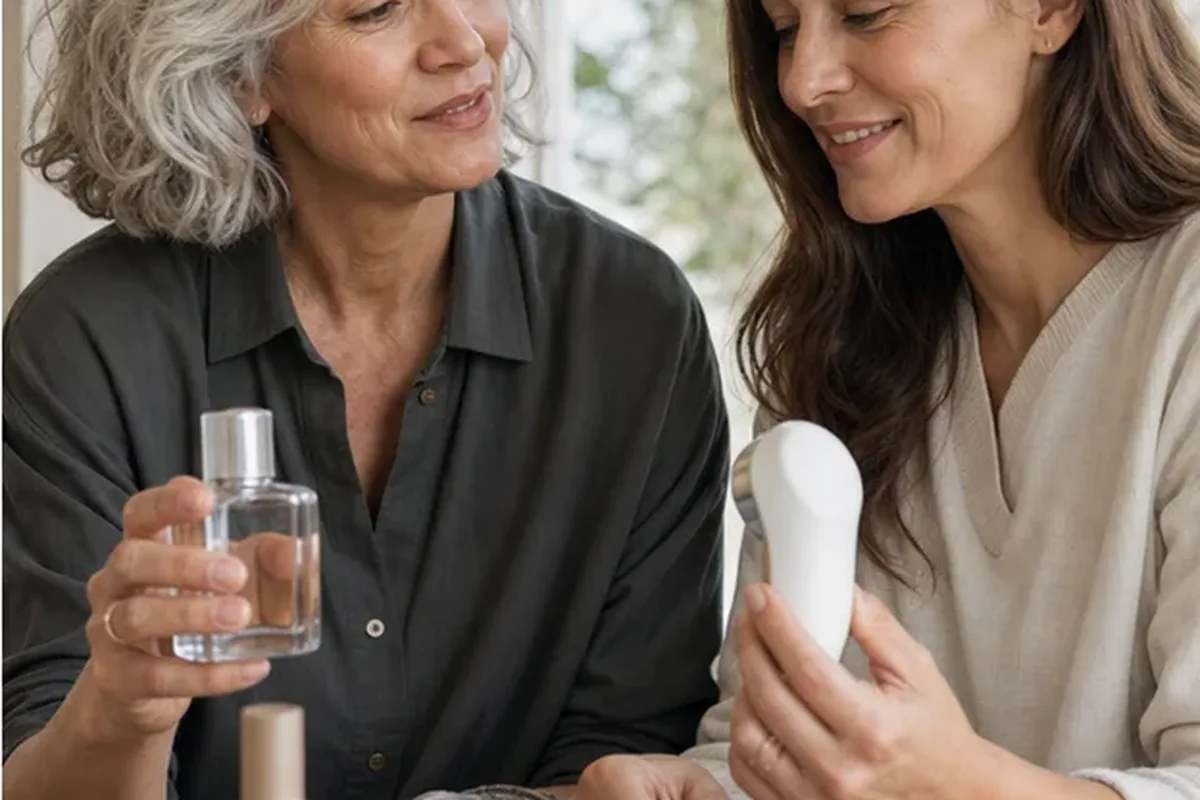 Authentischer Wohlfühlmoment passend zum Beauty-Thema Kosmetikspiegel für Anfänger
