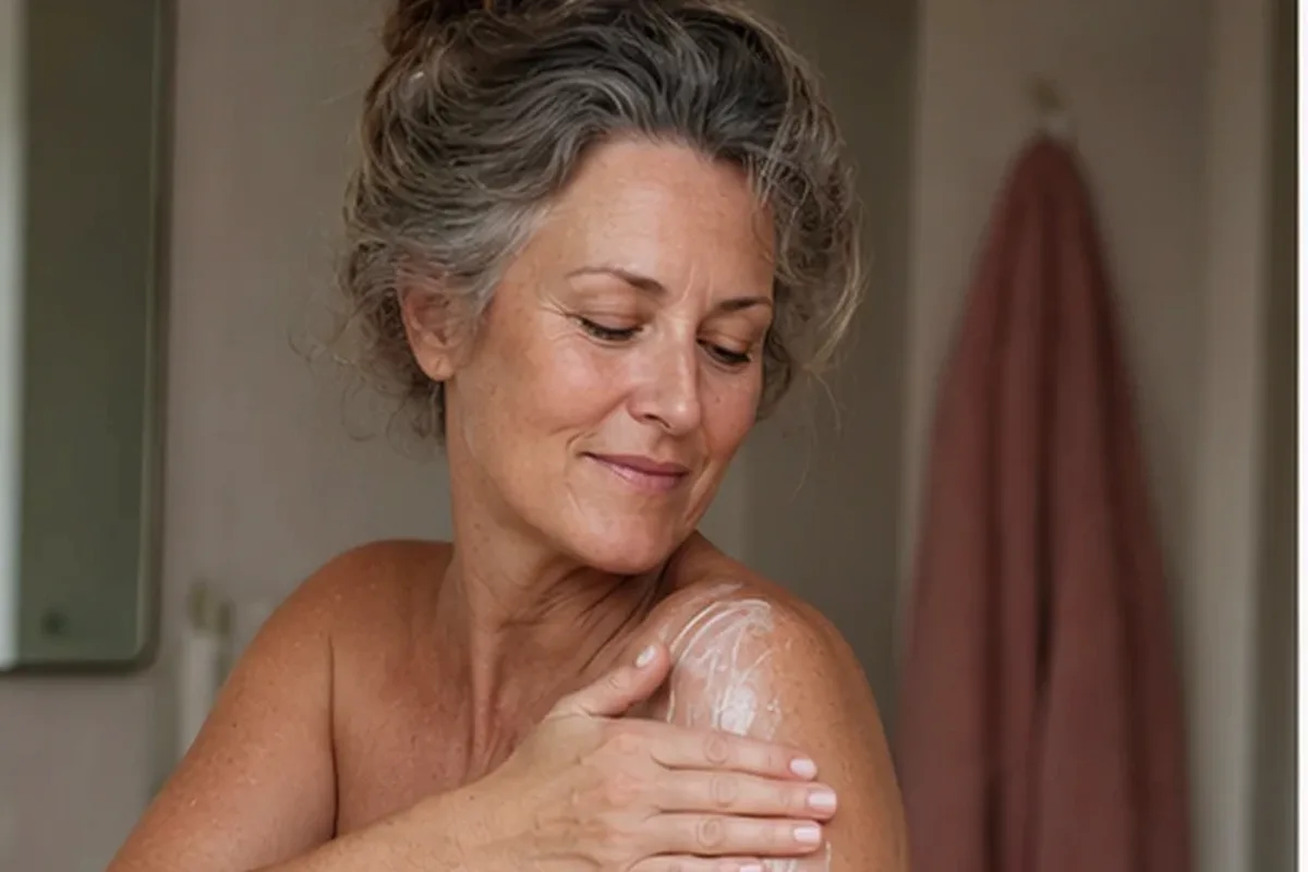 Redaktionelle Detailaufnahme zur Orientierung bei Körperlotion für trockene Haut