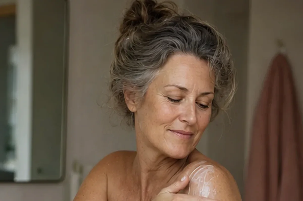 Authentischer Wohlfühlmoment passend zum Beauty-Thema Körperöl für empfindliche Haut
