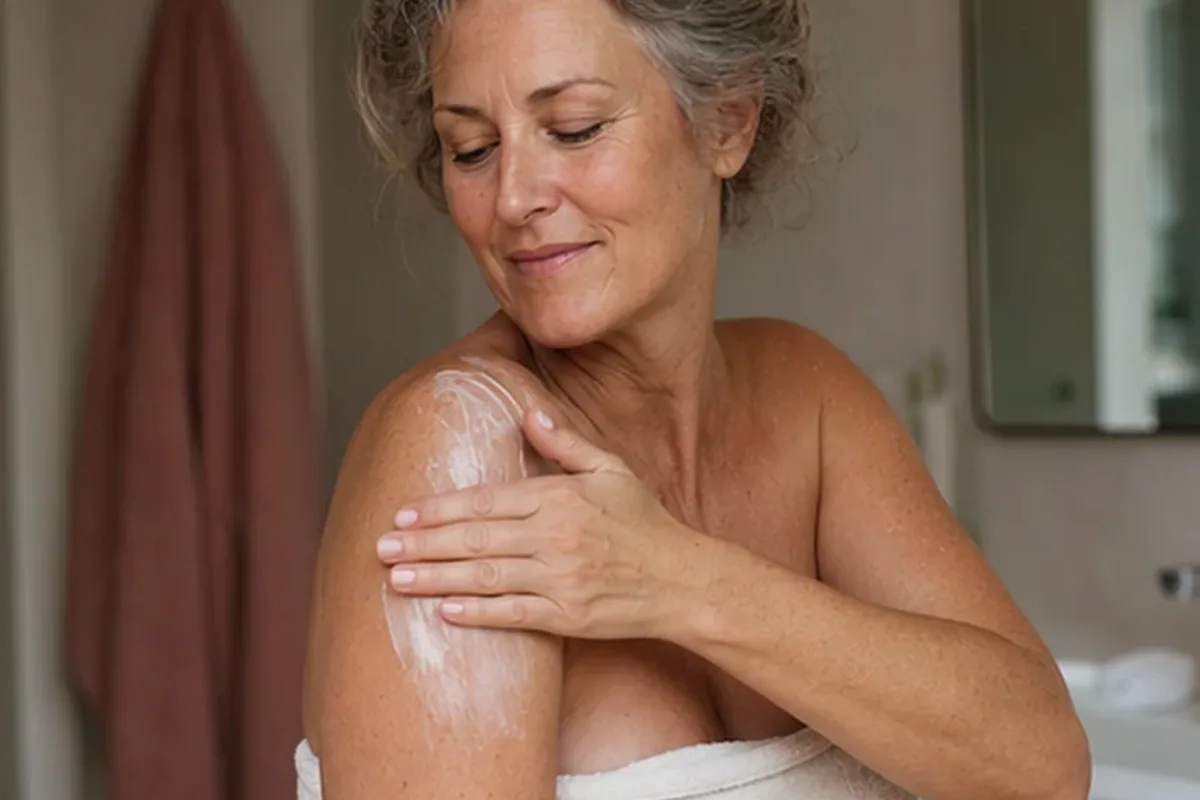 Authentische Beauty-Routine passend zum Thema After-Sun-Pflege bei Keratosis pilaris