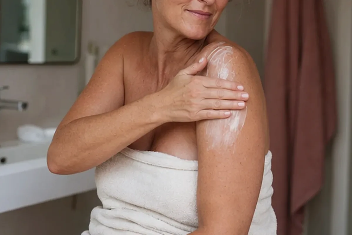 Authentischer Wohlfühlmoment passend zum Beauty-Thema Intimpflege für empfindliche Haut