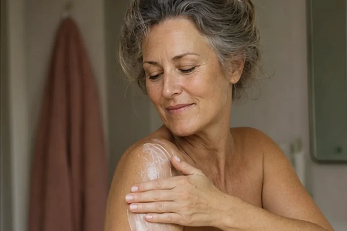 Hochwertige Beauty-Inszenierung zu Auswahlkriterien für Badezusatz für empfindliche Haut