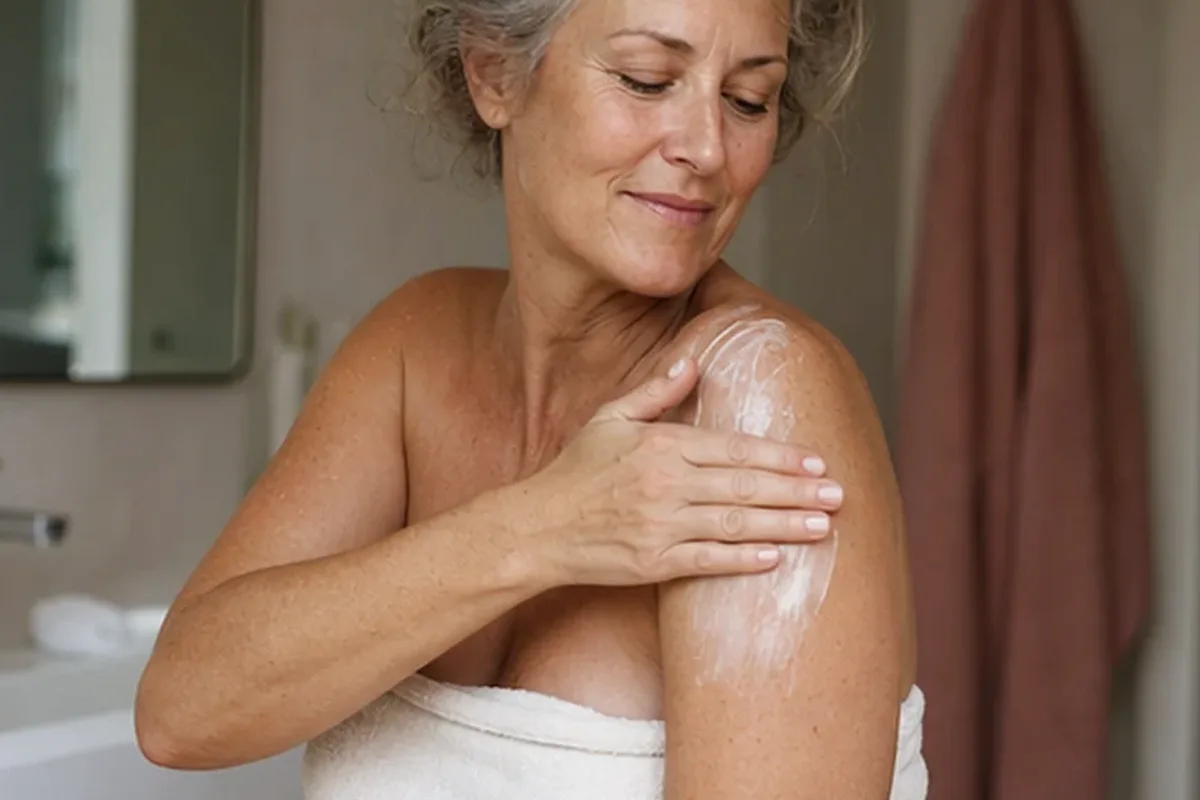 Authentische Beauty-Routine passend zum Thema After-Sun-Pflege für raue Haut