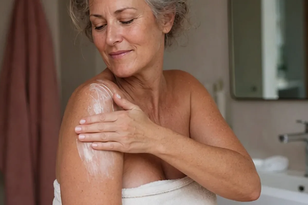 Emotionaler und authentischer Anwendungsmoment rund um Body Butter bei Keratosis pilaris