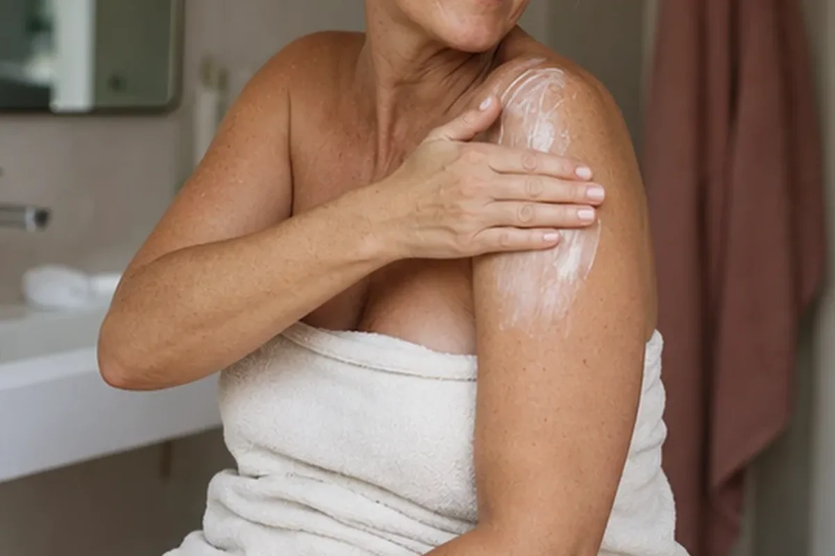 Authentischer Wohlfühlmoment passend zum Beauty-Thema Hornhautpflege für empfindliche Haut