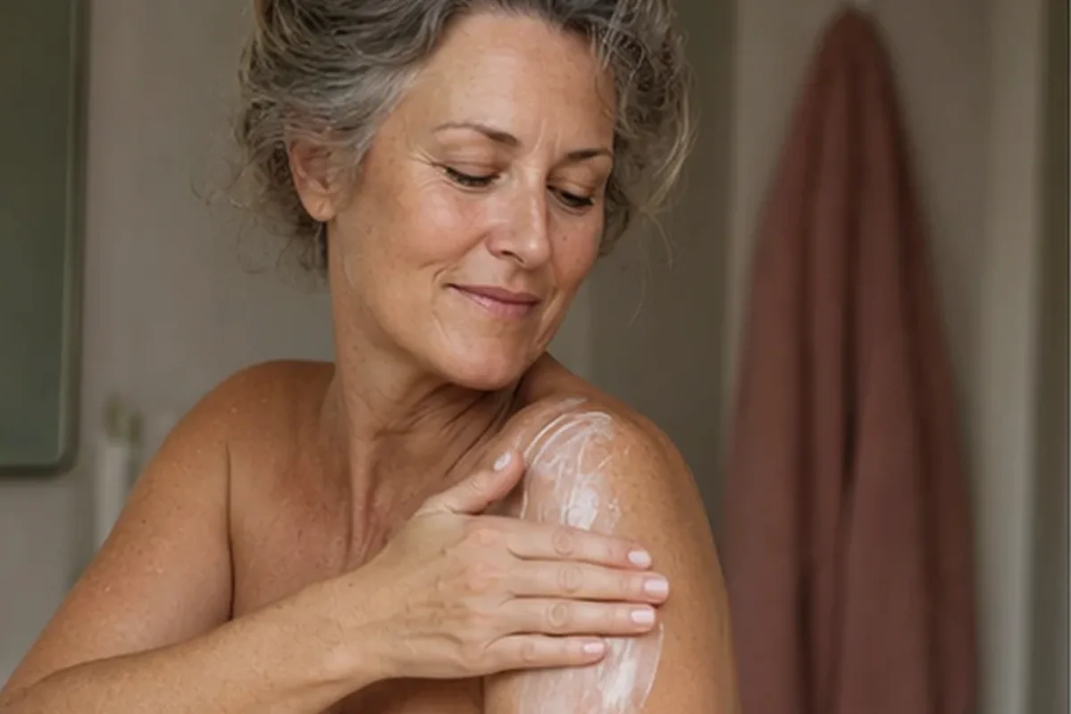 Authentische Beauty-Routine passend zum Thema Körperpeeling für raue Haut