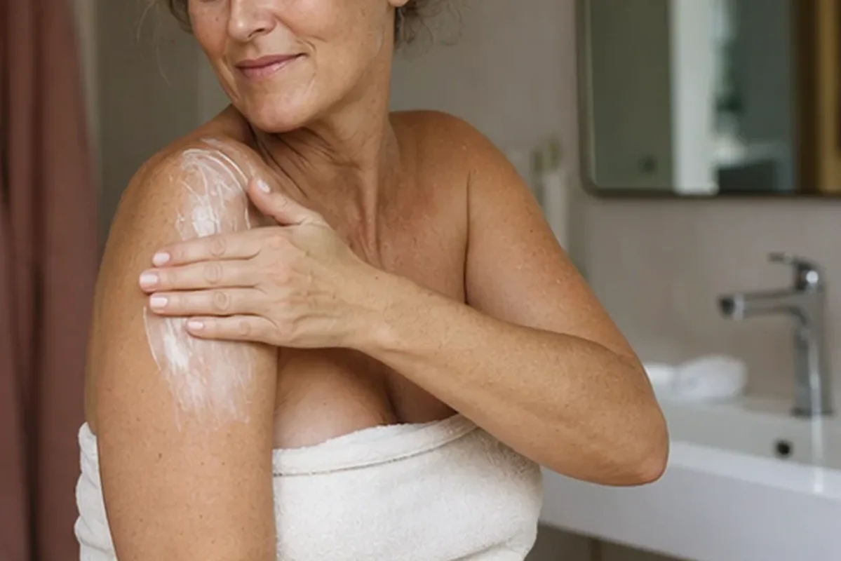 Emotionaler und authentischer Anwendungsmoment rund um Handcreme bei brüchigen Nägeln