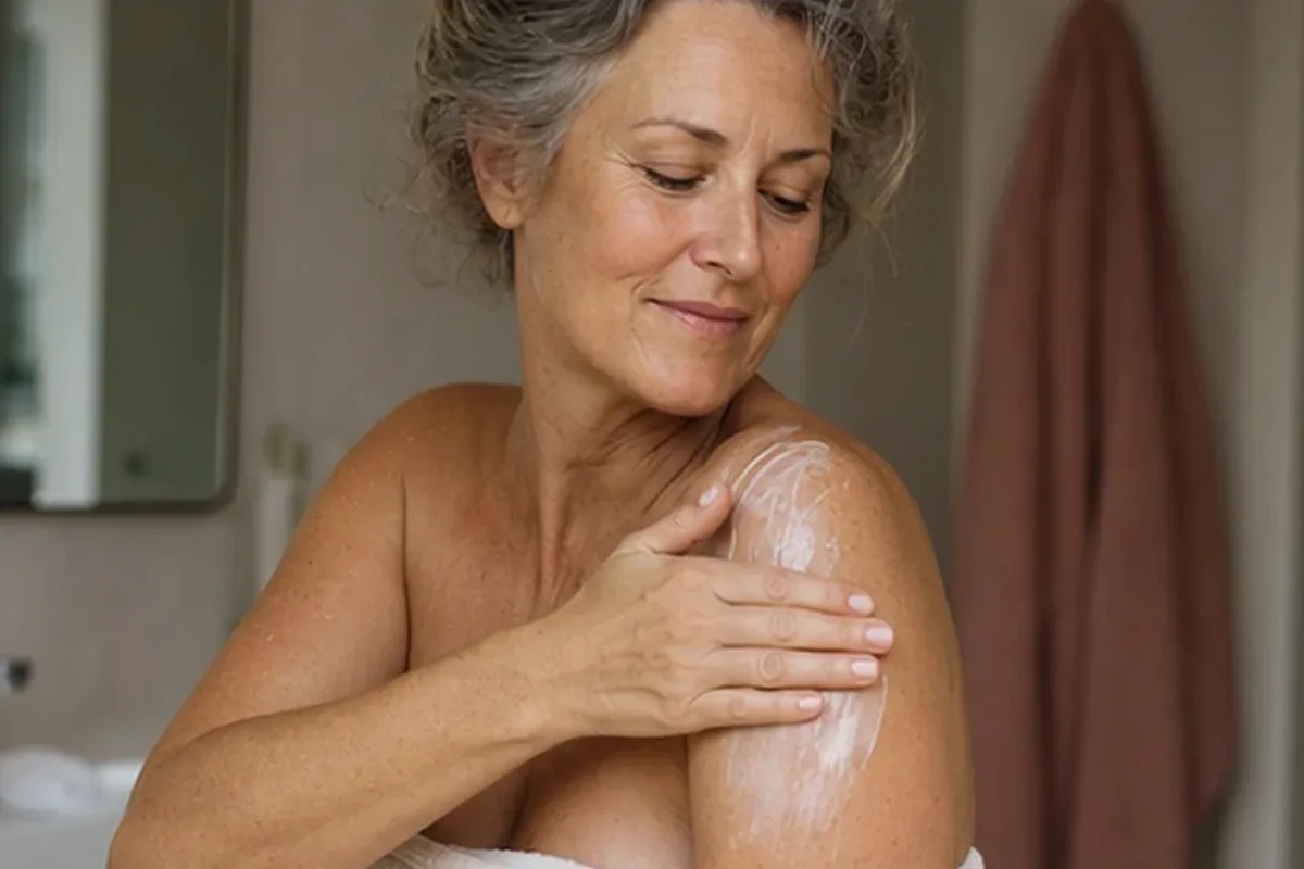 Hochwertige Beauty-Inszenierung zu Auswahlkriterien für Duschöl für raue Haut