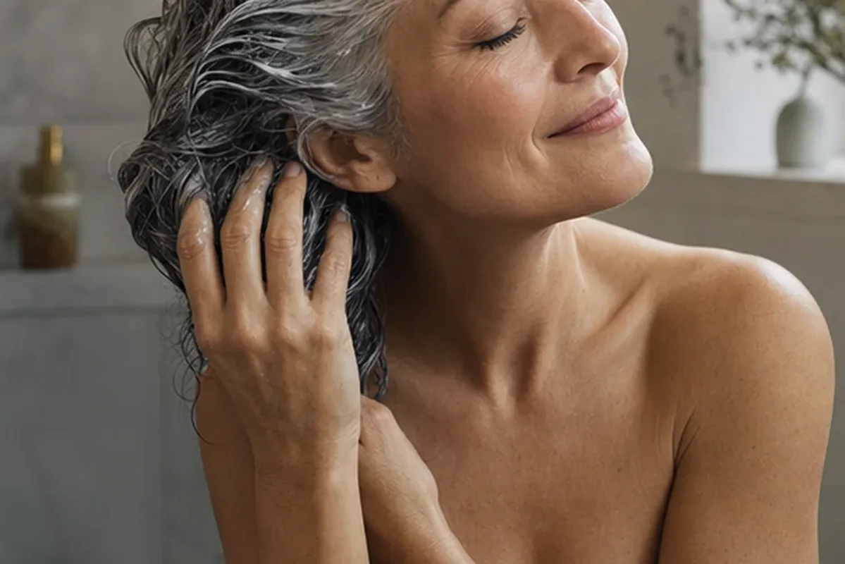 Emotionaler und authentischer Anwendungsmoment rund um Trockenshampoo bei Frizz
