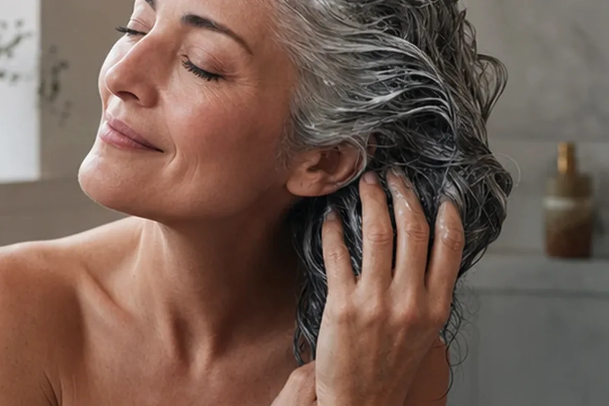 Redaktionelle Detailaufnahme zur Orientierung bei Kopfhautserum bei Frizz