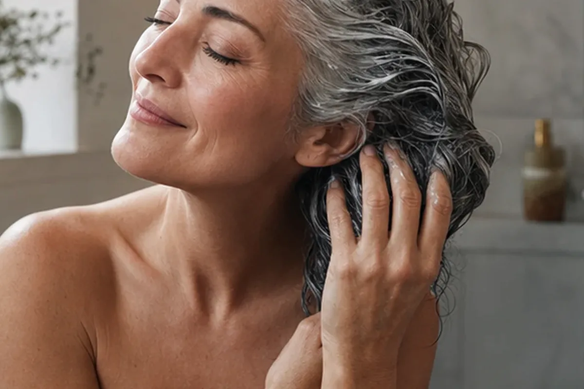Redaktionelle Detailaufnahme zur Orientierung bei Volumenspray bei Haarbruch
