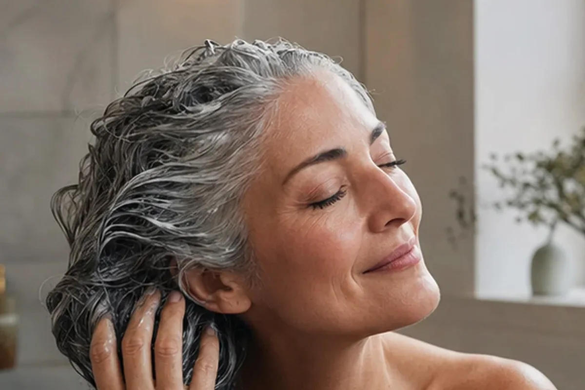 Redaktioneller Beauty-Moment zur Ausgangslage bei Lockencreme bei fettigem Ansatz
