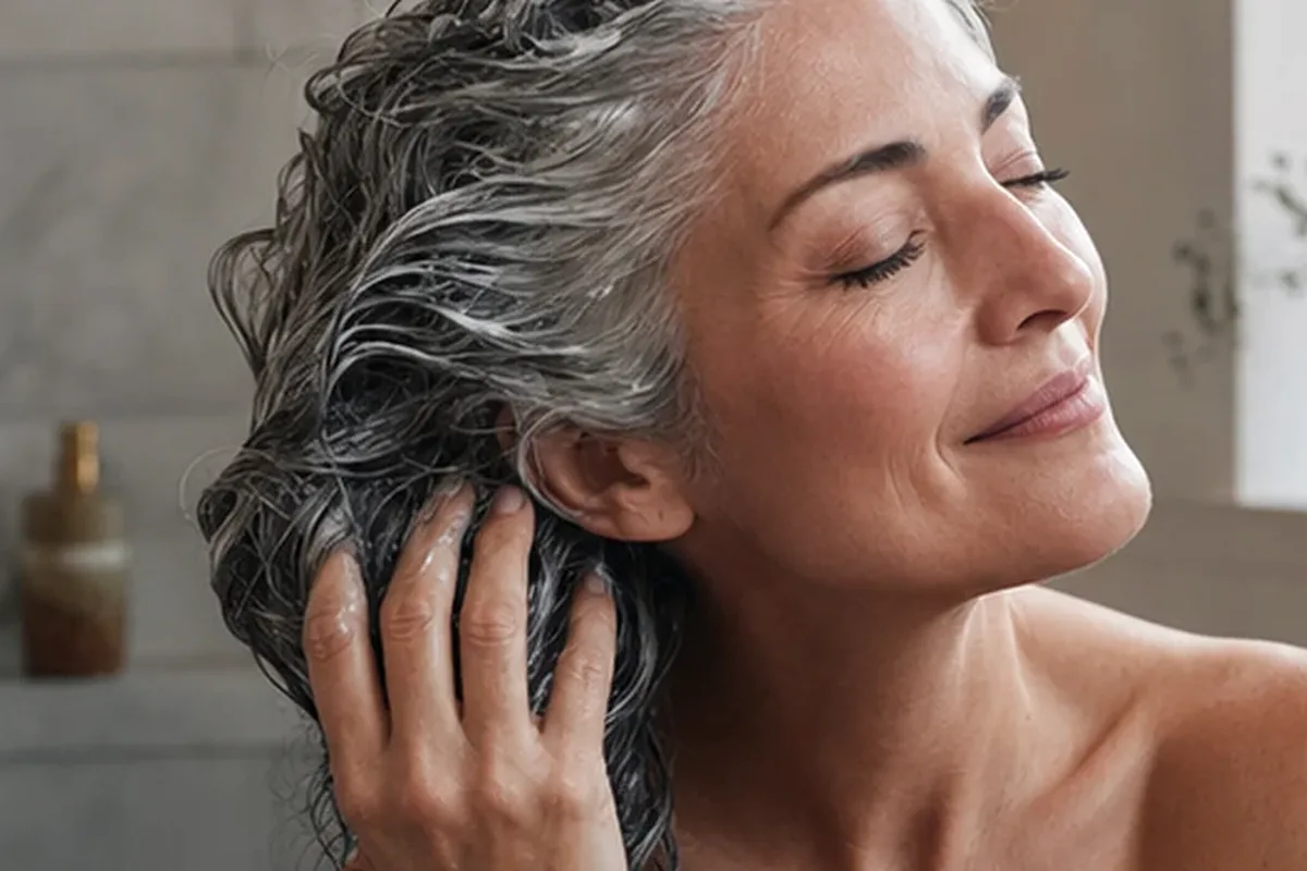 Authentische Beauty-Routine passend zum Thema Tiefenreinigungsshampoo für trockenes Haar