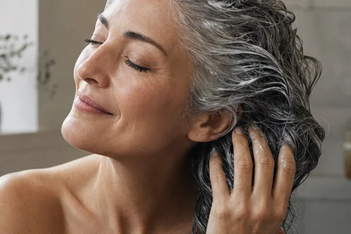 Redaktioneller Beauty-Moment zur Ausgangslage bei Mildes Shampoo bei Frizz