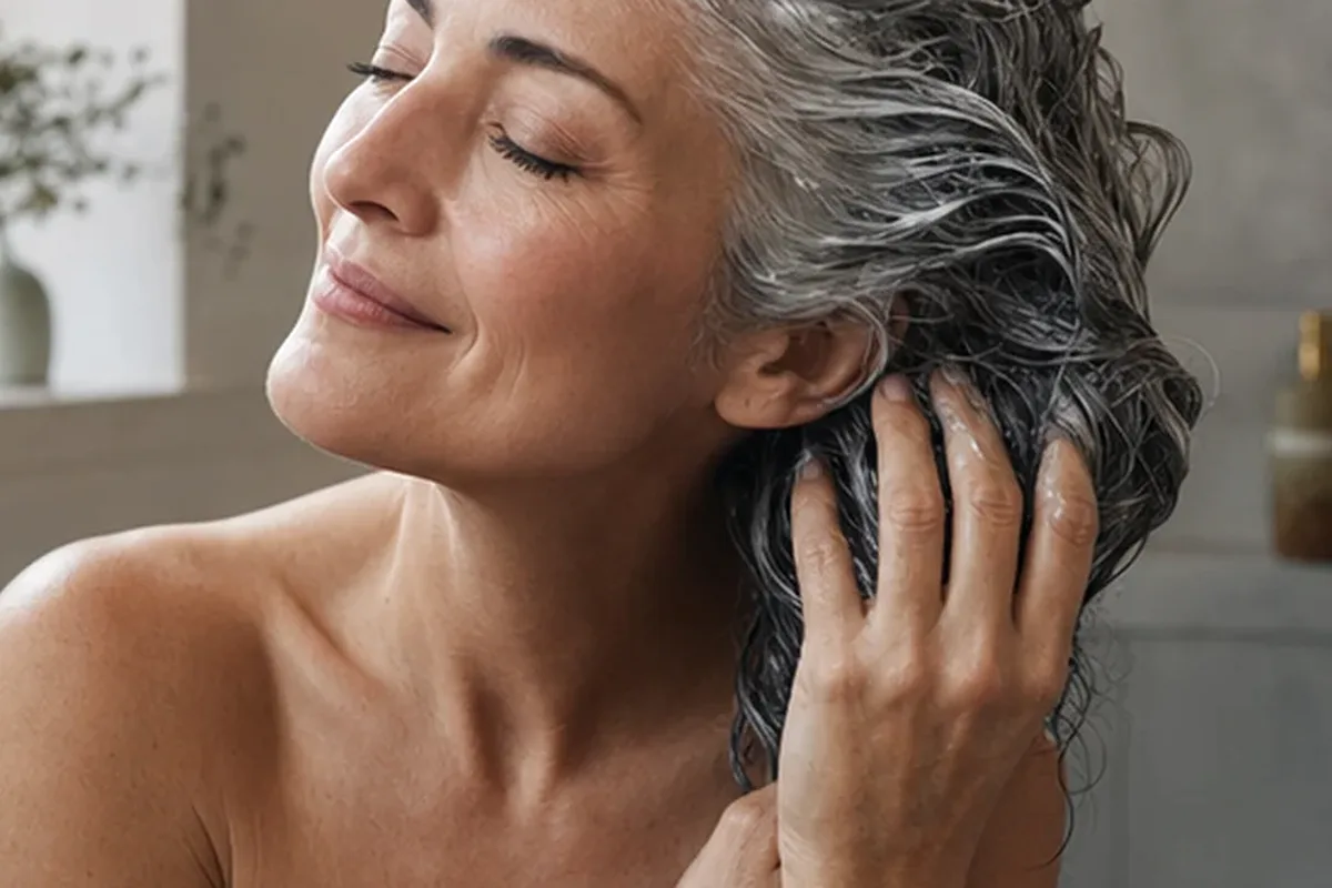 Authentische Beauty-Routine passend zum Thema Conditioner für strapaziertes Haar