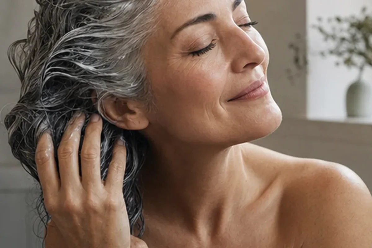 Emotionaler und authentischer Anwendungsmoment rund um Lockencreme bei Frizz