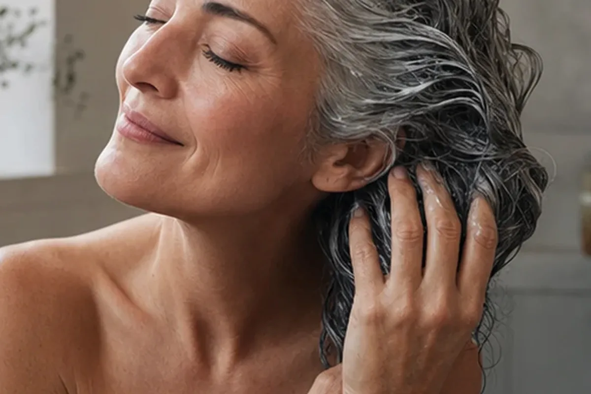 Redaktionelle Detailaufnahme zur Orientierung bei Lockencreme bei Haarbruch