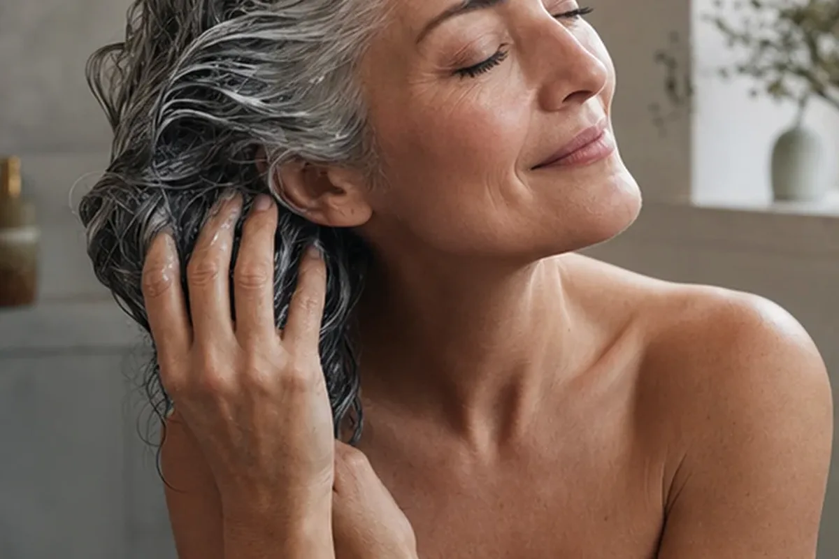 Authentische Beauty-Routine passend zum Thema Lockencreme für empfindliche Kopfhaut