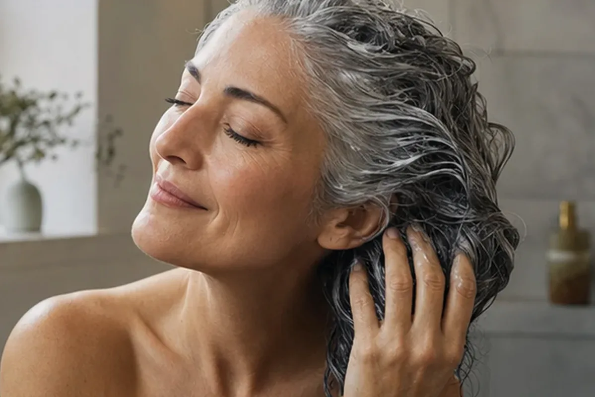 Redaktioneller Beauty-Moment zur Ausgangslage bei Trockenshampoo bei Frizz