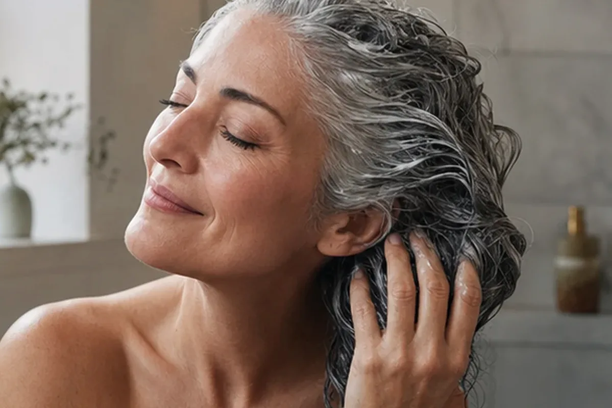 Redaktioneller Beauty-Moment zur Ausgangslage bei Anti-Frizz-Pflege bei Frizz