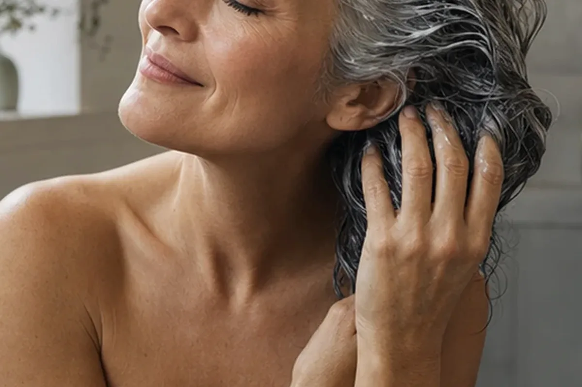 Authentische Beauty-Routine passend zum Thema Tiefenreinigungsshampoo für lockiges Haar