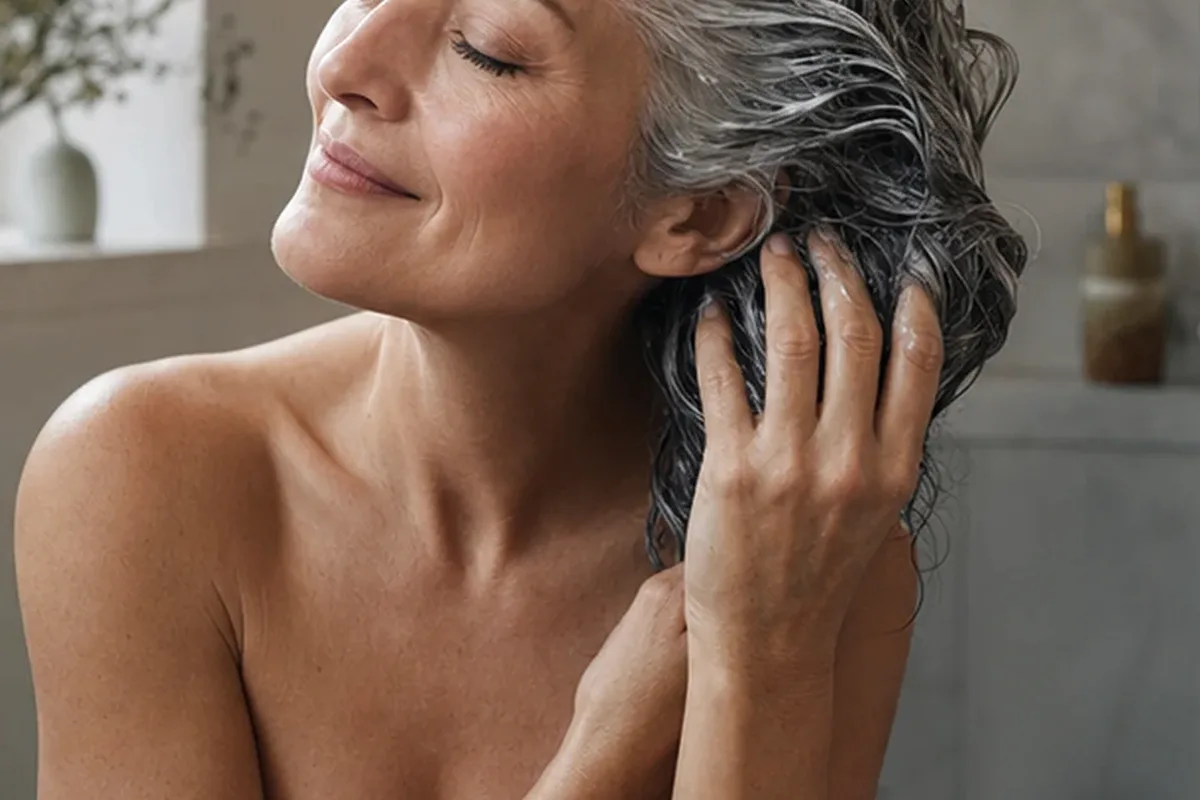 Authentische Beauty-Routine passend zum Thema Conditioner für trockenes Haar