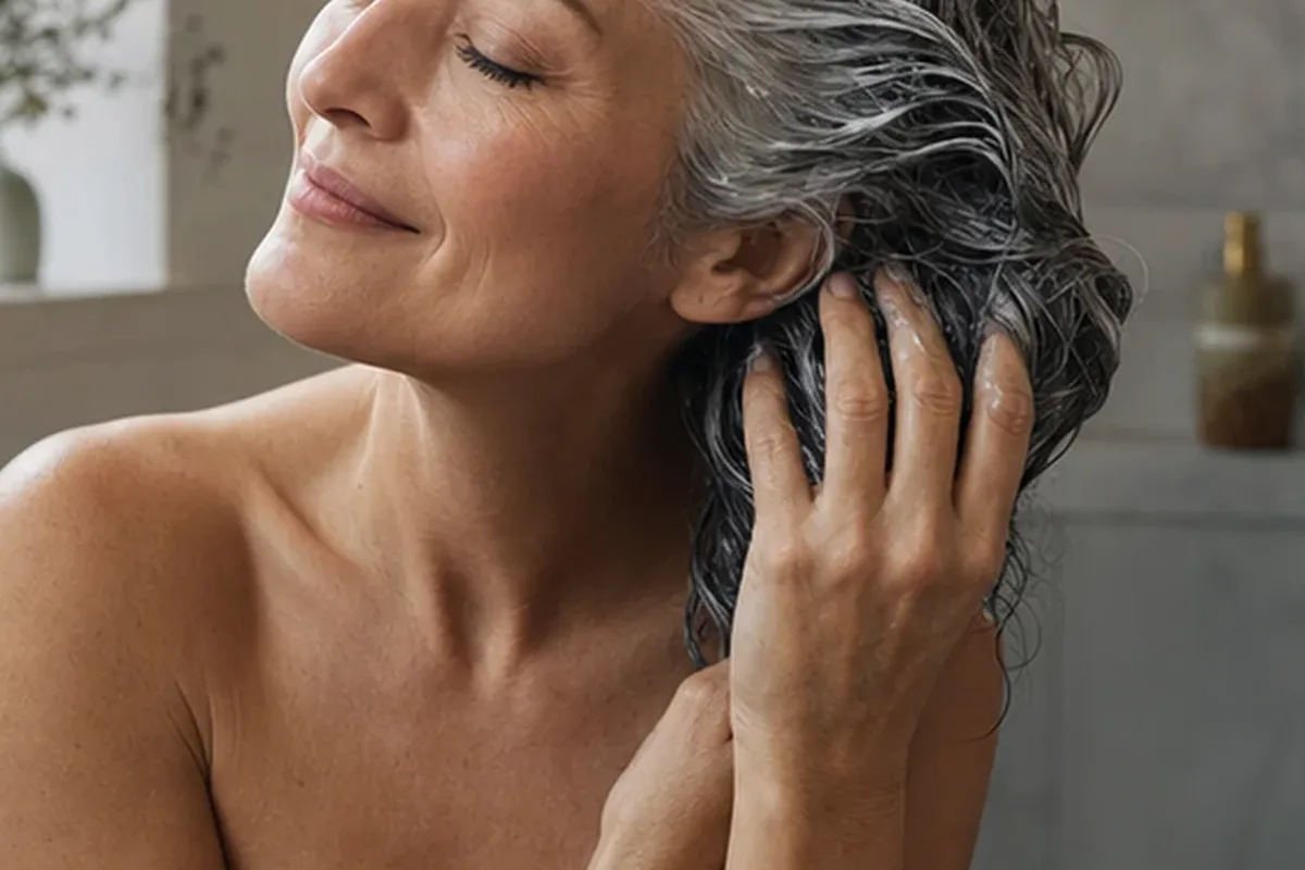 Redaktioneller Beauty-Moment zur Ausgangslage bei Volumenspray bei Haarbruch
