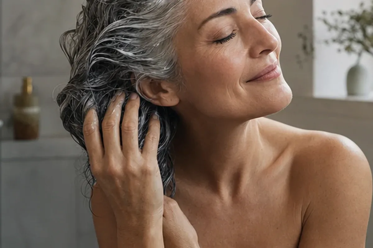 Authentische Beauty-Routine passend zum Thema Kopfhautserum bei fettigem Ansatz