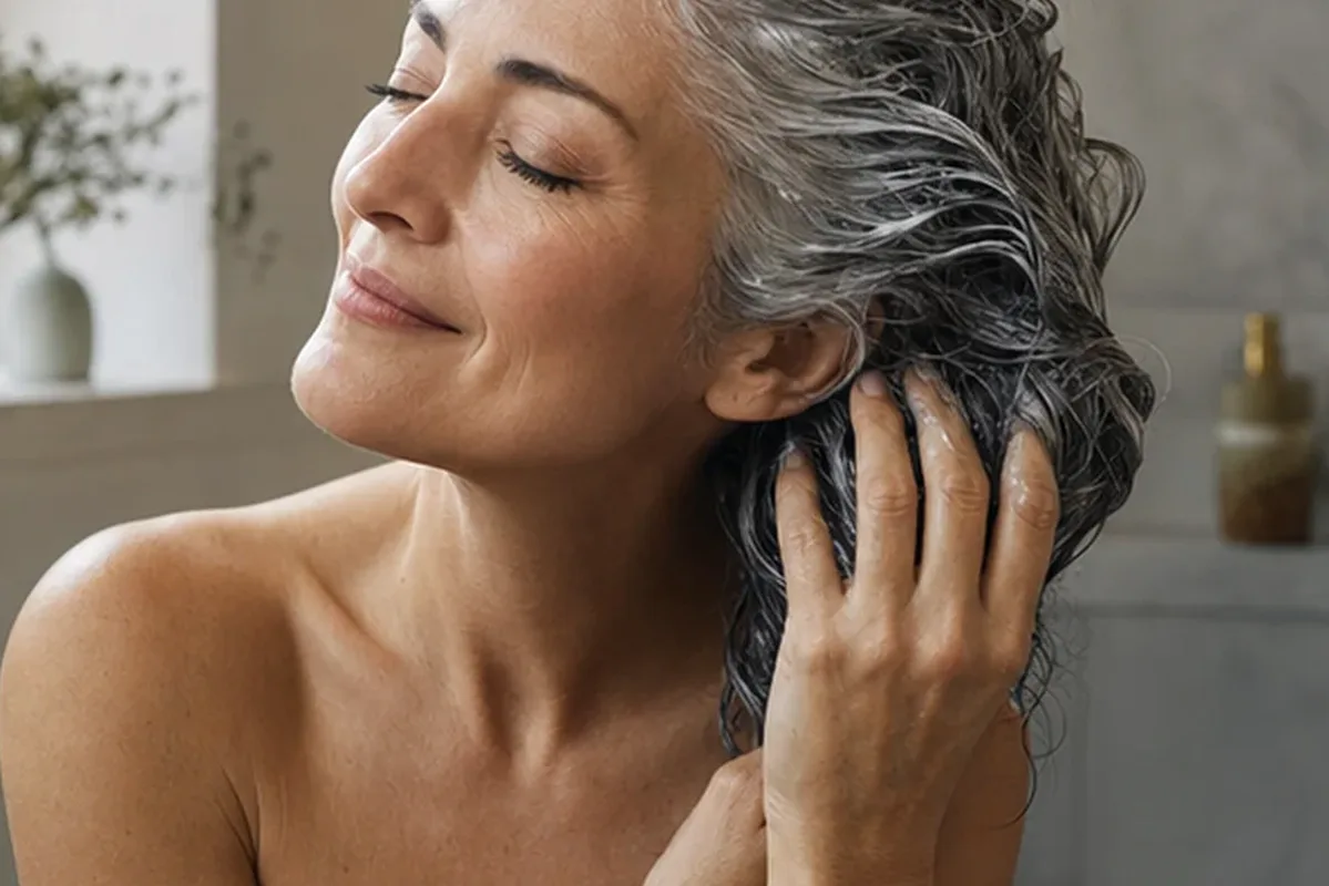 Authentische Beauty-Routine passend zum Thema Trockenshampoo bei fettigem Ansatz