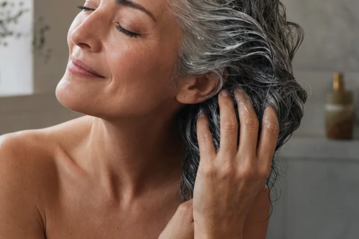 Redaktionelle Detailaufnahme zur Orientierung bei Lockencreme für trockenes Haar