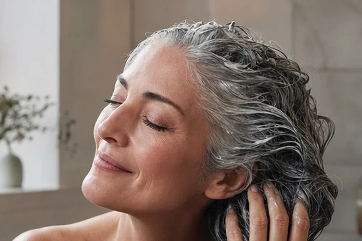 Authentische Beauty-Routine passend zum Thema Volumenspray bei Frizz