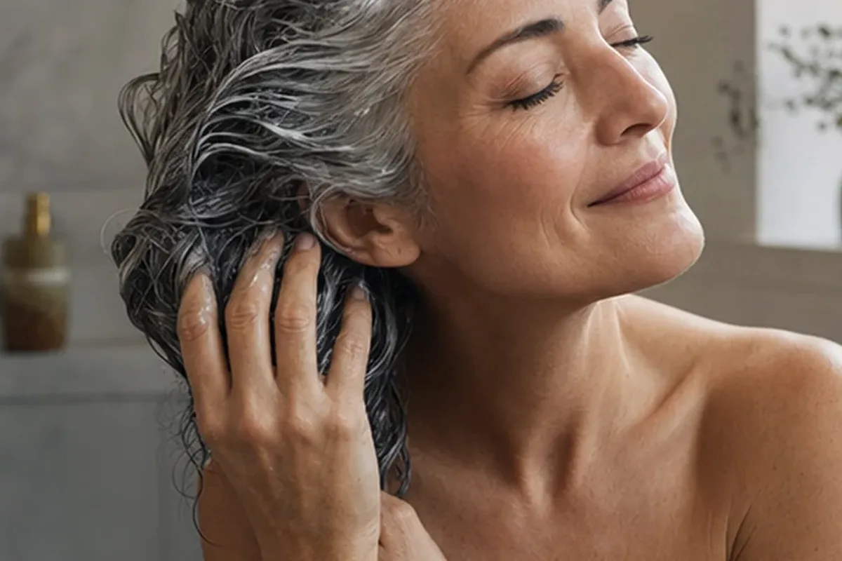 Hochwertige Beauty-Inszenierung zu Auswahlkriterien für Anti-Frizz-Pflege für lockiges Haar