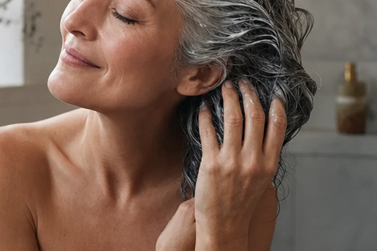 Redaktionelle Detailaufnahme zur Orientierung bei Haarmaske für feines Haar