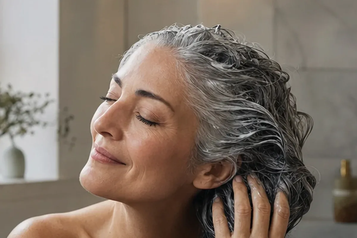 Hochwertige Beauty-Inszenierung zu Auswahlkriterien für Haartrockner für trockenes Haar