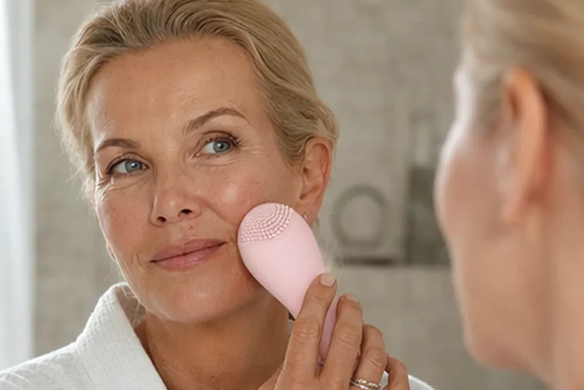Hochwertige Beauty-Inszenierung zu Auswahlkriterien für Gesichtsreinigungsbürste für Anfänger