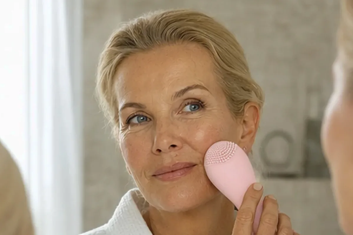 Authentischer Wohlfühlmoment passend zum Beauty-Thema Porenreiniger mit Premium-Anspruch