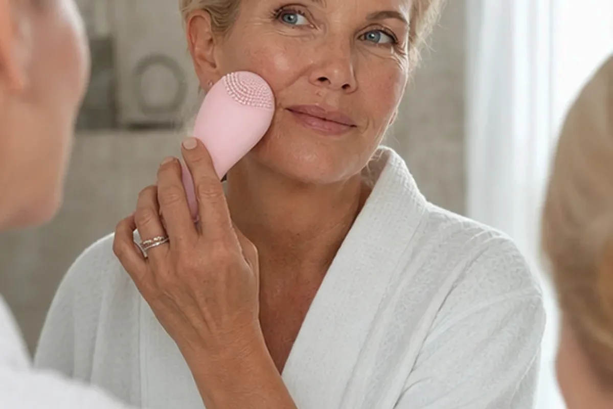 Authentischer Wohlfühlmoment passend zum Beauty-Thema Mikrostrom-Gerät für Anfänger