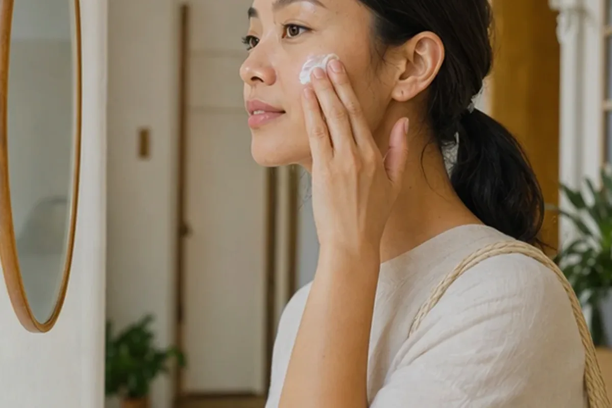 Hochwertige Beauty-Inszenierung zu Auswahlkriterien für Niacinamid-Serum bei ersten Fältchen