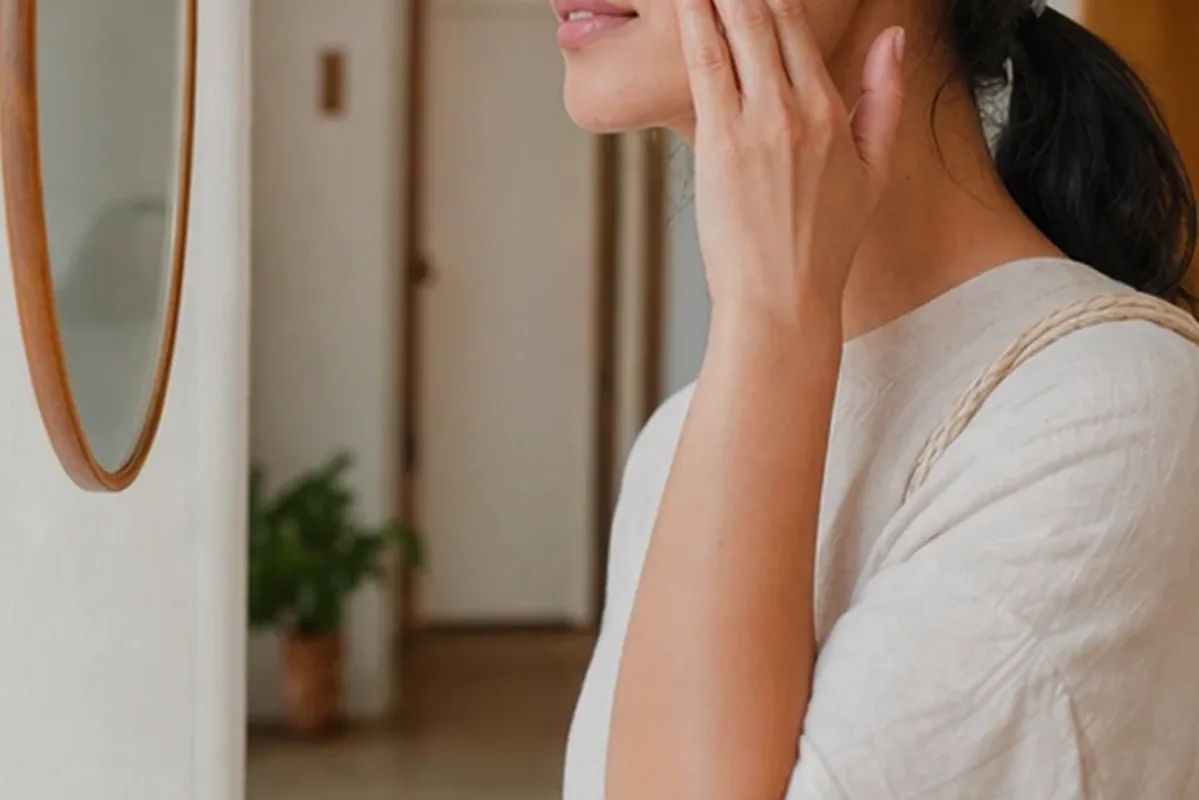 Emotionaler und authentischer Anwendungsmoment rund um Retinol-Serum bei Pigmentflecken