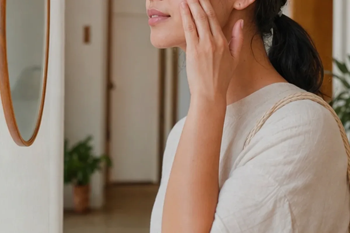 Authentische Beauty-Routine passend zum Thema Niacinamid-Serum bei Pigmentflecken
