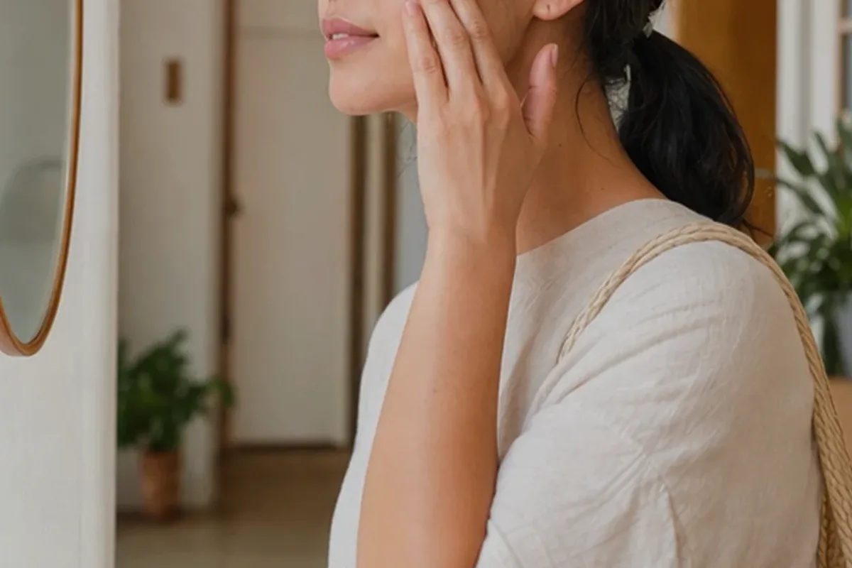 Authentischer Wohlfühlmoment passend zum Beauty-Thema Augenpflege bei Rötungen